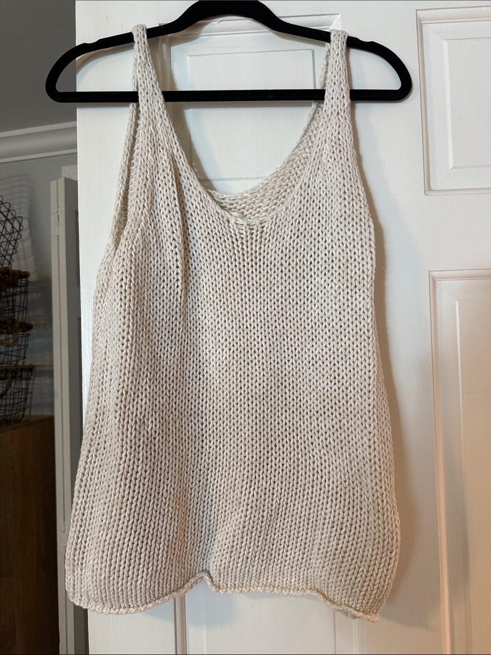 DISSH Cream Knit Scoop Tank